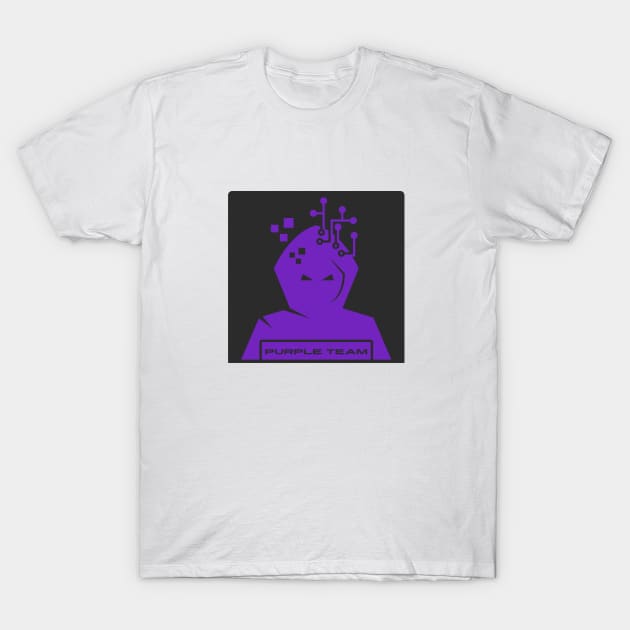 Cyber Security CTF Gamification Purple Team Badge T-Shirt by FSEstyle